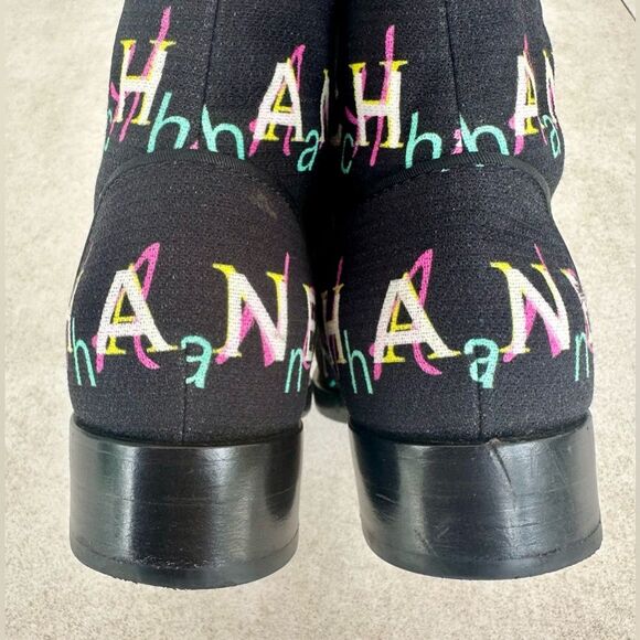 Chanel 2019 Interlocking CC Logo Multi Colored Combat Boots Size 37.5 - Picture 7 of 13